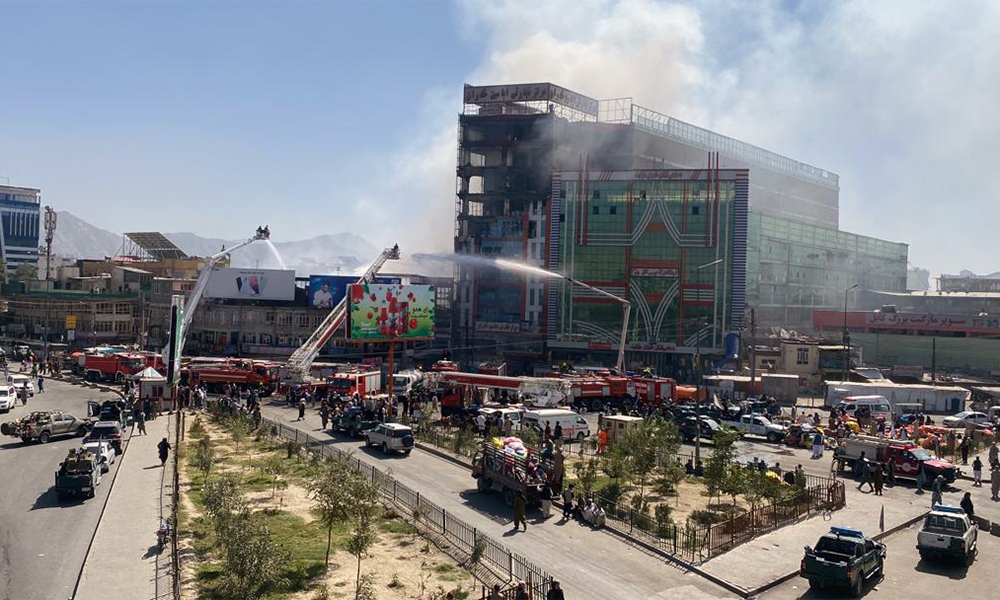 Fire at a shopping mall in Kabul