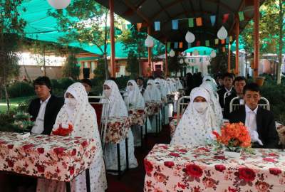 برگزاری عروسی دسته جمعی ۲۳۰ زوج جوان در بلخ