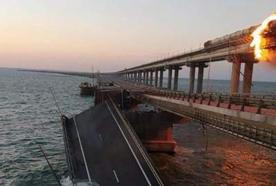 Russia: truck explosion destroys part of Crimea bridge