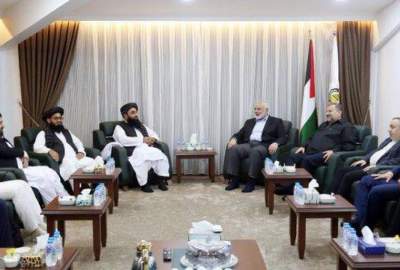 Mujahid in a meeting with Haniyeh: We support the Palestinian resistance