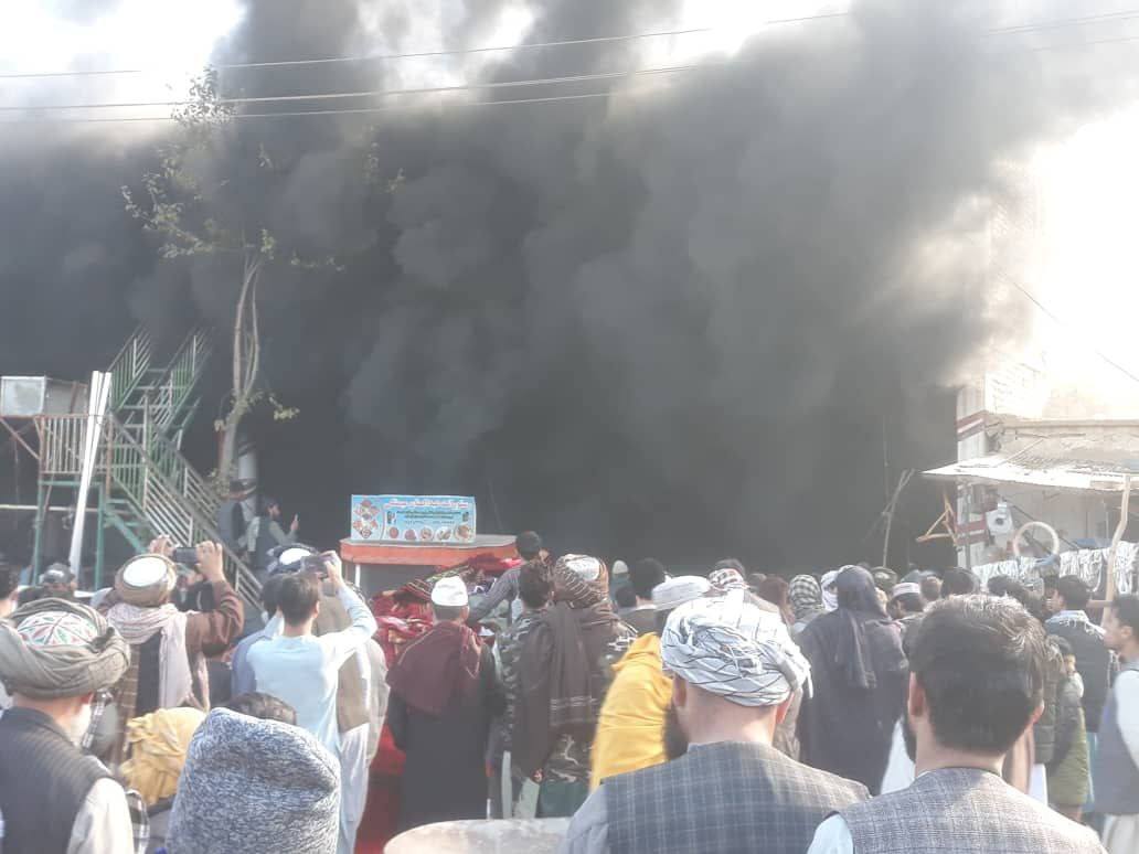 آتش سوزی در بازار شیرین تگاب فاریاب خسارات هنگفت بر مردم وارد کرد