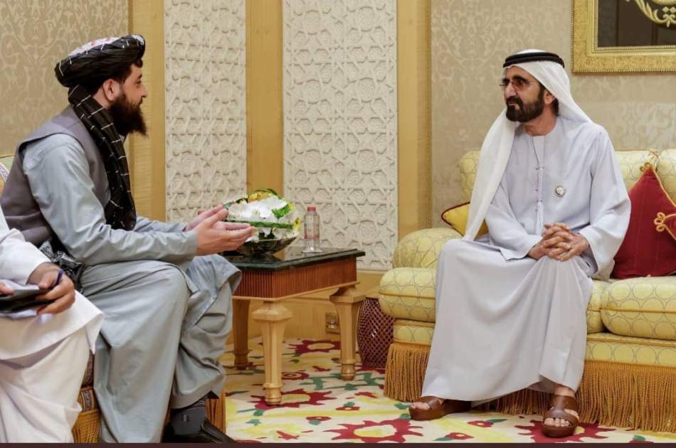 دیدار ملا‌یعقوب مجاهد، سر پرست وزارت دفاع ملی با نایب دولت امارات و حاکم دوبی