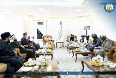 Haqqani emphasized on the unity of the Islamic world in a meeting with Arabic-speaking religious scholars