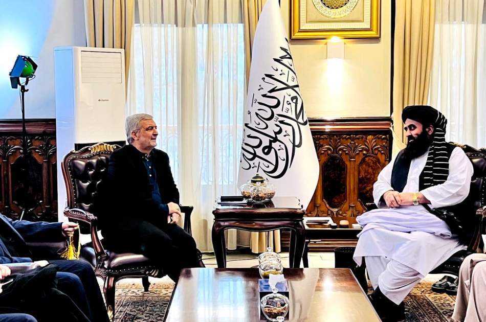 لقاء كاظمي قمي وأمير خان متقي؛  تلتزم الإمارة الإسلامية باحترام حقوق إيران المائية