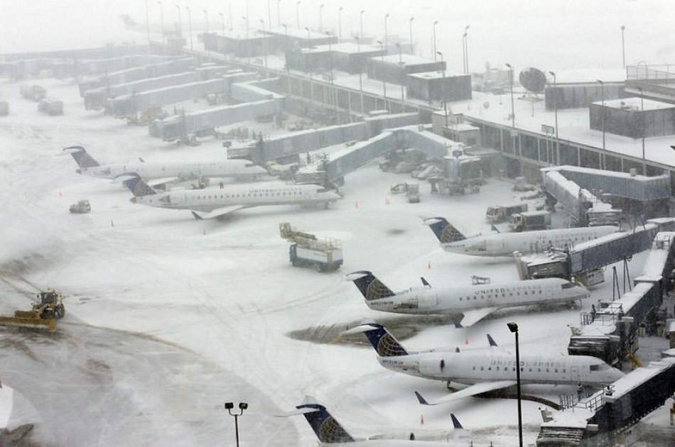 برف و باران در امریکا بیش از هزار پرواز را لغو کرد