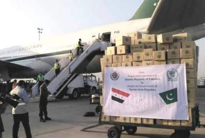 پاکستان برای زلزله‌زدگان سوریه کمک بشردوستانه ارسال کرد