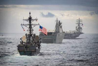 The start of the joint US naval exercise with 50 countries in the southern waters of Iran
