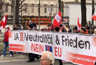 آغاز تظاهرات ضد اتحادیه اروپا در اتریش
