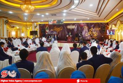 تصاویر/ جشن عروسی دسته‌‌‌جمعی ۶۰ زوج جوان در کابل  