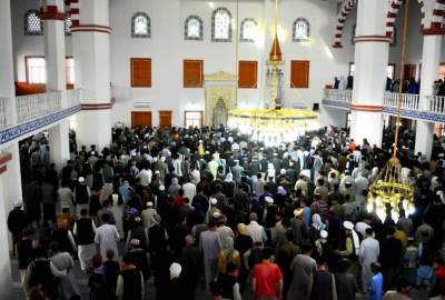 گزارش تصویری/ برپایی نماز عید فطر با حضور مقام های محلی در مراکز ولایات سمنگان، تخار و جوزجان  