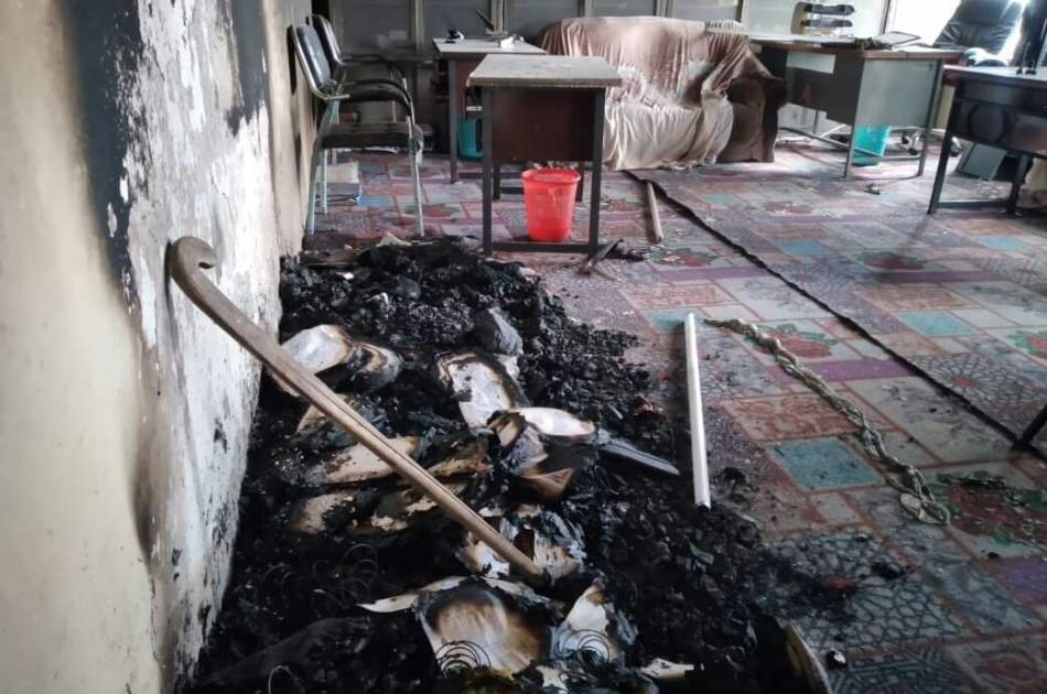 آتش گرفتن اداره یک مکتب در شهر غزنی بر اثر شارتی برق