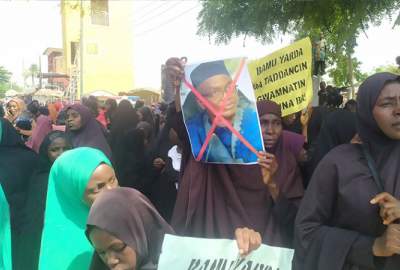 Protests of the people of Nigeria condemning the destruction of Shia
