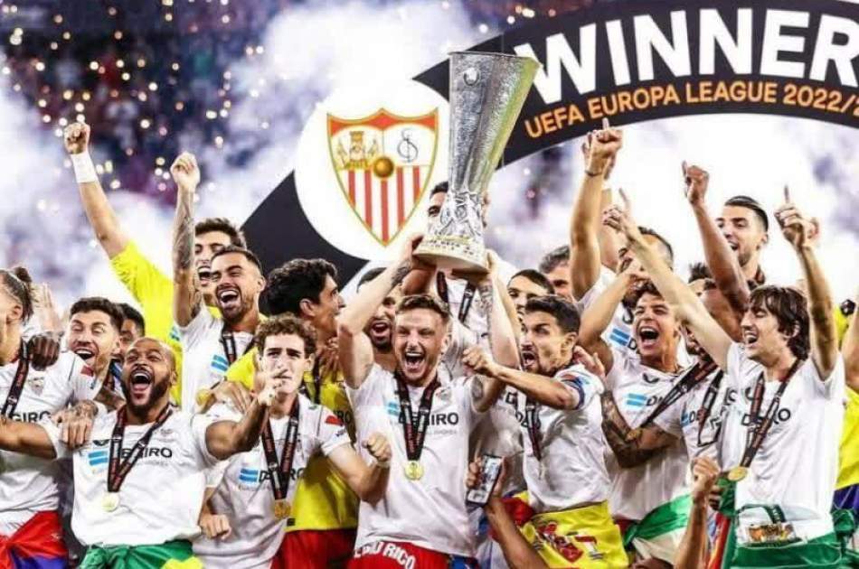 European League finals; Sevilla won the championship for the seventh time