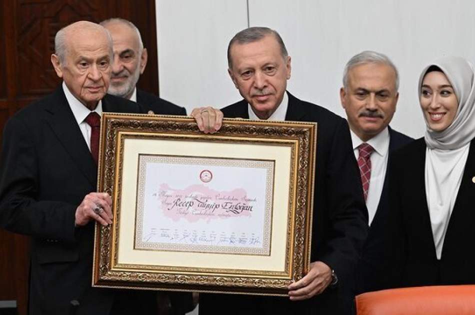 اردوغان برای سومین بار به عنوان رئیس جمهور ترکیه سوگند خورد