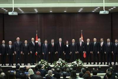 اردوغان وزرای جدید کابینه خود را معرفی کرد