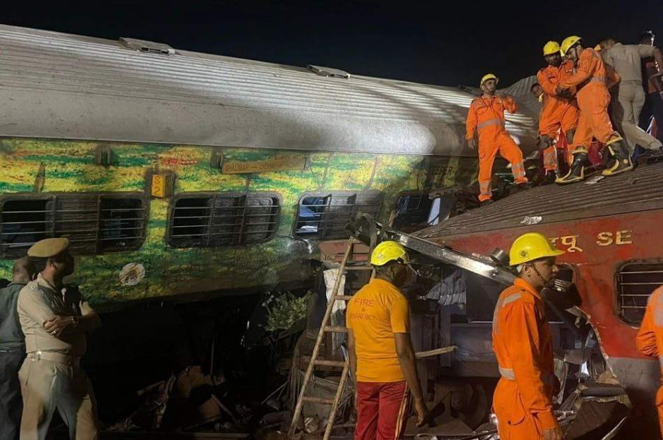 The number of people killed in the train accident in India reached about 300 people
