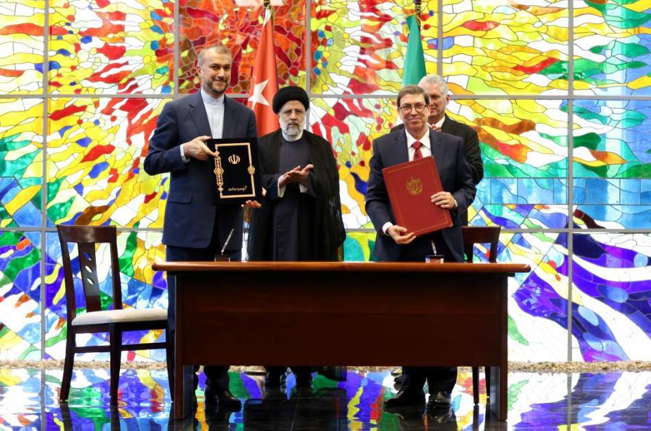 Signing of 6 cooperation documents between Iran and Cuba in the last stage of Ayatollah Raisi