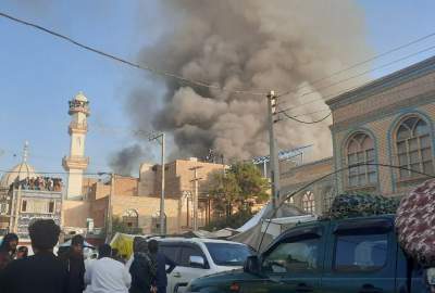 وقوع آتش‌سوزی گسترده در یک مارکت بزرگ لباس‌فروشی در هرات