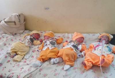 تولد نوزادان چهارقلو از مادر ۱۹ ساله در فراه