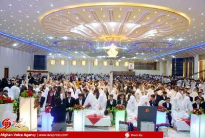 برگزاری مراسم ازدواج دسته جمعی ۶۰ زوج جوان در کابل/ آگاهان: حل مشکل ازدواج جوانان، فساد اخلاقی را از جامعه ریشه‌کن می‌سازد