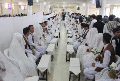 ازدواج دسته جمعی 50 زوج جوان در هرات/ سخنرانان: محبوب ترین بنا در اسلام، ازدواج است