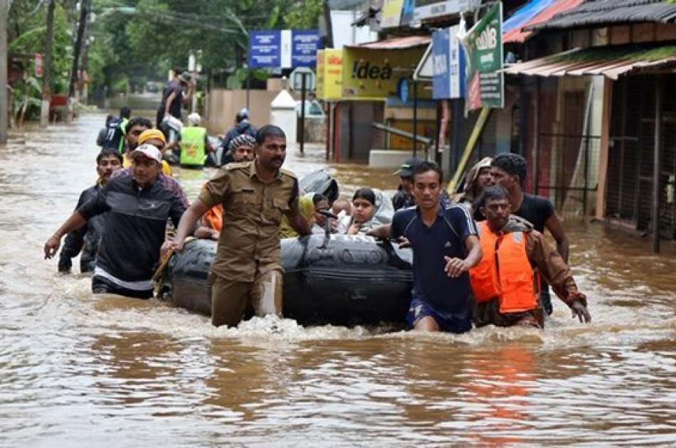 بر اثر سیلاب ها در هند تاکنون 38 تن جان باخته اند