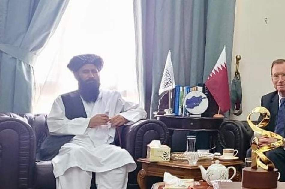Afghan Embassoder Meets British Charge d’Affaires for Afghanistan in Qatar