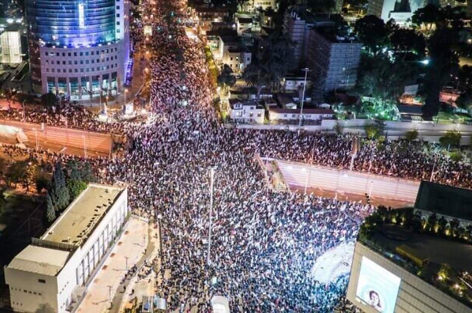 تظاهرات 400 هزار نفری ضد طرح جنجالی نتانیاهو در سرزمین های اشغالی