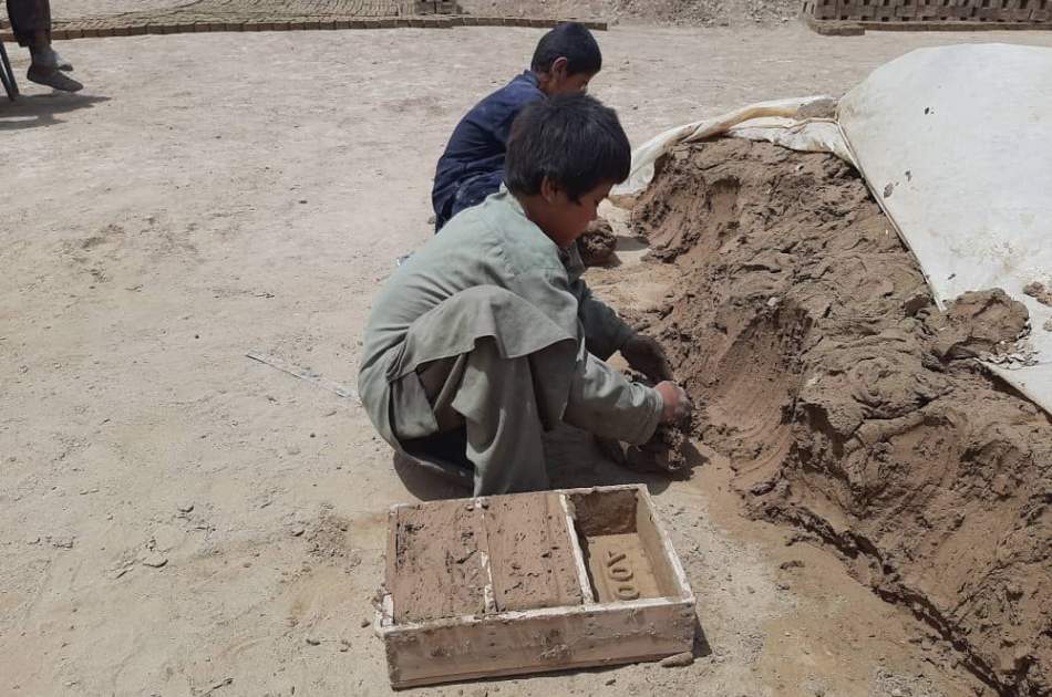 بیش از 16 هزار کودک در سطح ولایت بلخ مشغول کار شاقه هستند/ تعدادی از کودکان بلخی به خاطر فقر و ناداری در کوره های خشت پزی کار می کنند