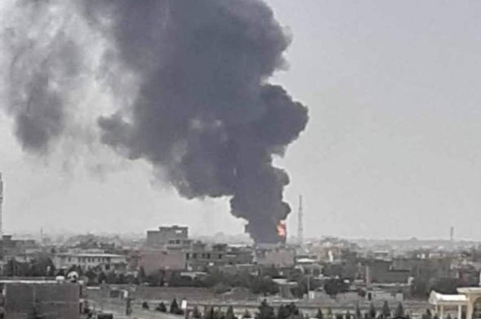 مهار آتش‌سوزی یک سرای تیل‌فروشی در شهر مزارشریف