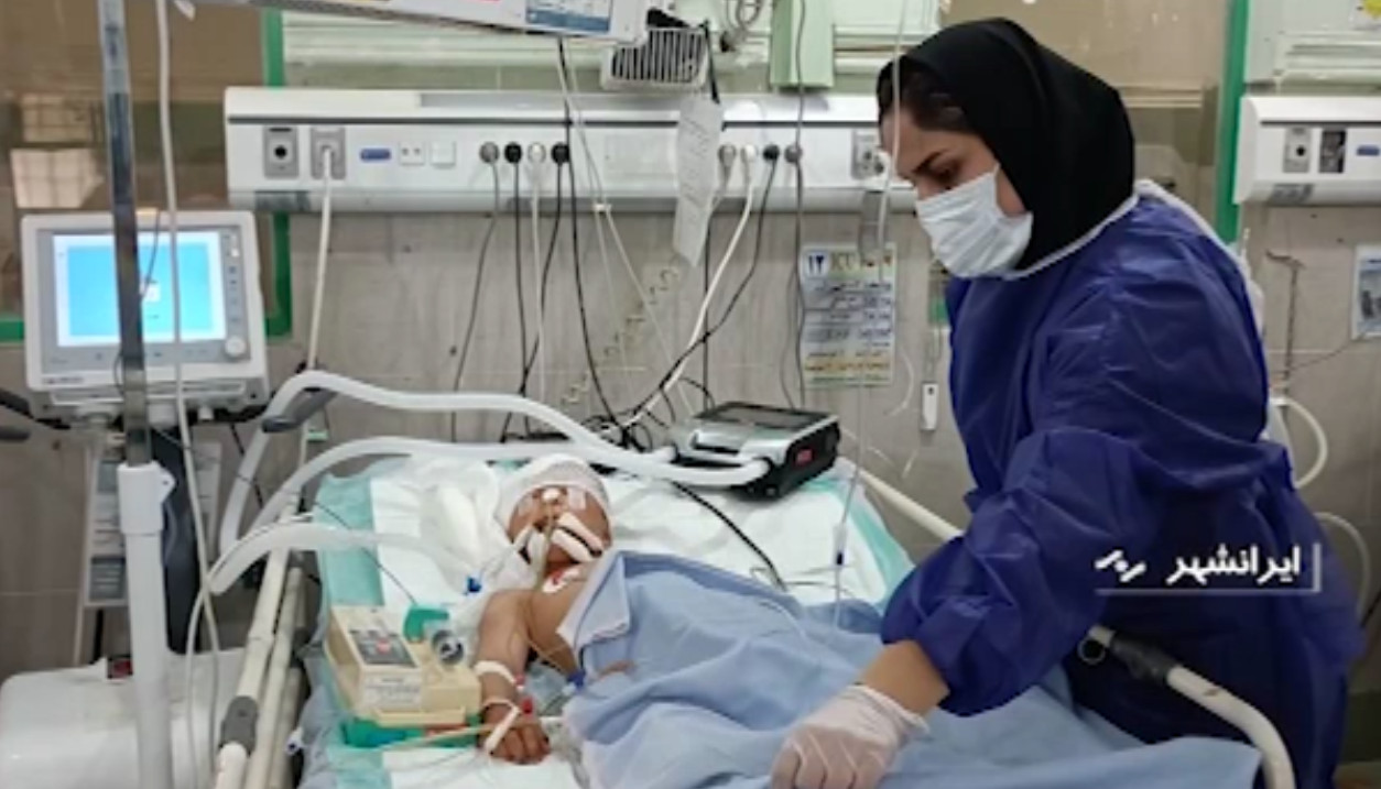 An Afghan child gave life to three people in Iran