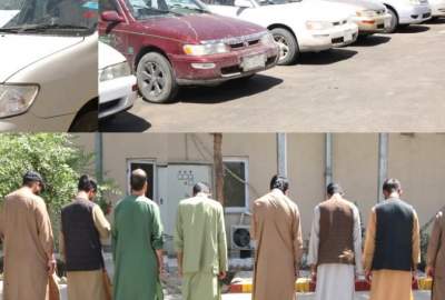 گروهی از سارقین با 9 عراده موتر سرقت شده در کابل دستگیر شدند
