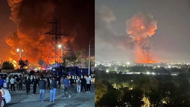 وقوع انفجار و آتش سوزی در پایتخت ازبکستان