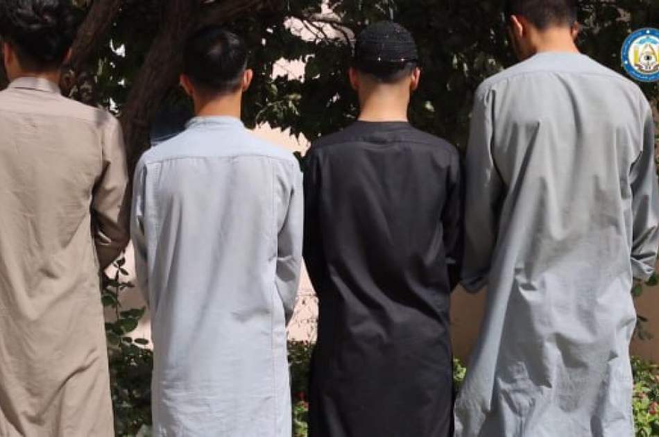 یک باند چهار نفر‌ی سارقان در کابل بازداشت شدند