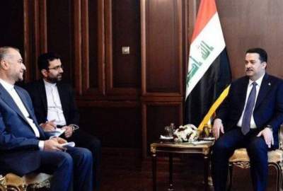 وزیر خارجه ایران طی سفر به بغداد با نخست وزیر عراق دیدار و گفت‌وگو کرد