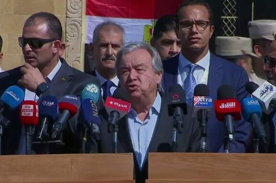 Guterres, being at the Rafah crossing, called for an unconditional ceasefire for the delivery of aid to Gaza