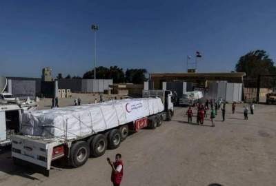 The first humanitarian aid arrived in Gaza through the Rafah crossing
