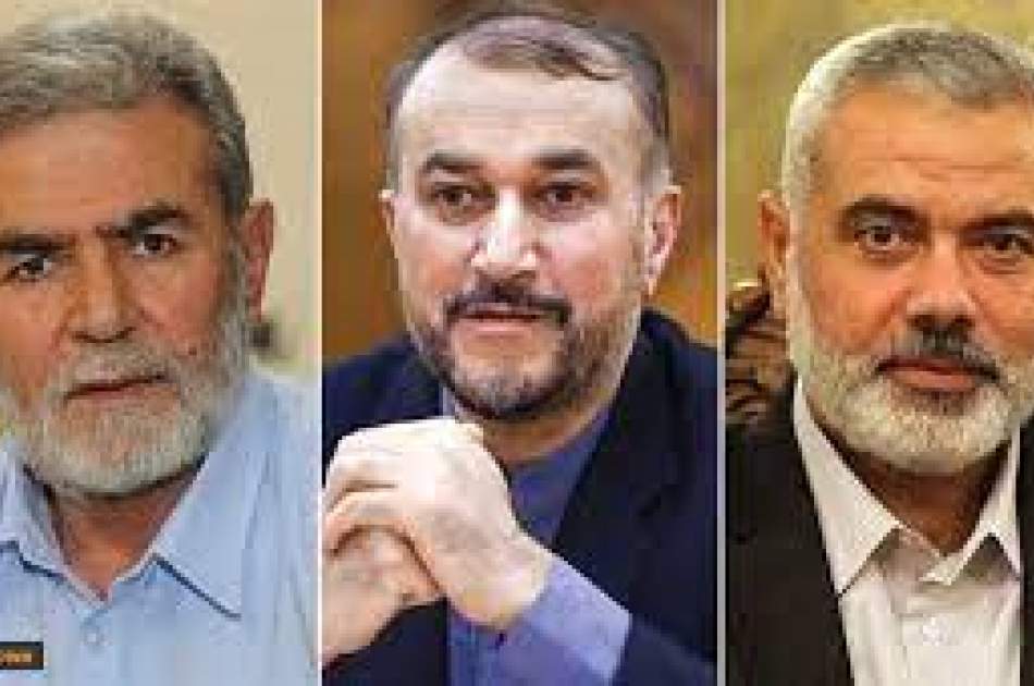 گفتگوی تلفنی وزیر خارجه ایران با رهبران جنبش مقاومت فلسطین «حماس و جهاد اسلامی»