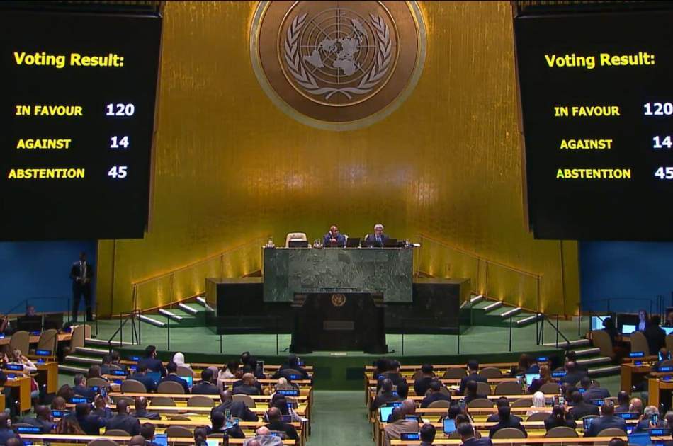 Approval of the anti-Zionist resolution by the decisive vote of the members in the United Nations