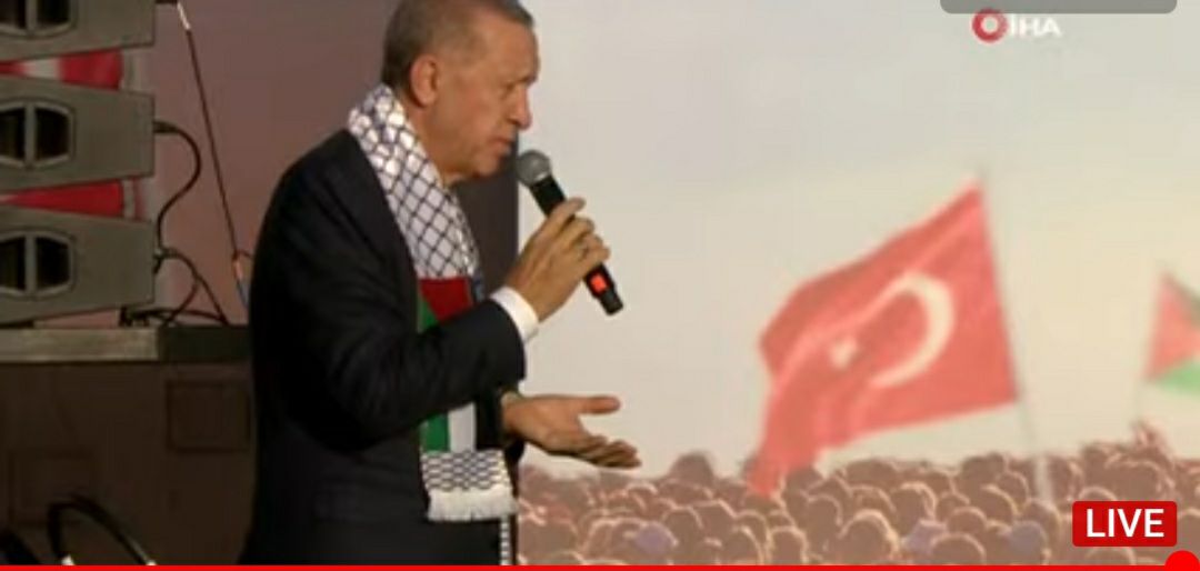سیل جمعیت در استانبول ترکیه در حمایت از مردم فلسطین/ اردوغان: «اسرائیل» بدون حمایت کشورهای غربی بیش از سه روز دوام نخواهد آورد