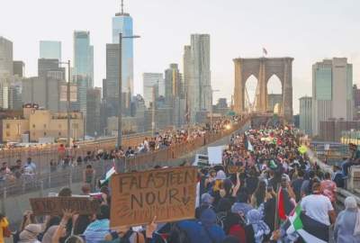 Thousands of pro-Palestinian protesters march in New York