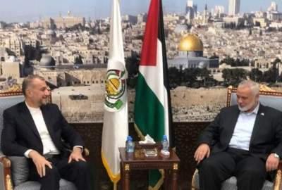 وزیر خارجه ایران و رئیس دفتر سیاسی جنبش حماس در قطر دیدار کردند