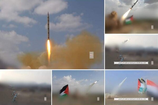 تصاویر ارتش یمن از حمله پهپادی و موشکی به سرزمین های اشغالی