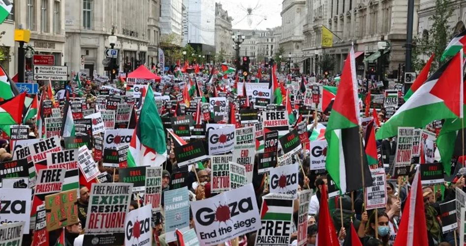 تظاهرات ساکنان کشورهای آلمان، فرانسه و انگلیس در همبستگی با مردم فلسطین و محکومیت جنایات رژیم صهیونیستی