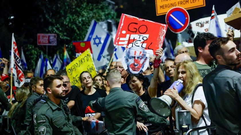 تظاهرات علیه نتانیاهو در تل آویو به خشونت کشیده شد