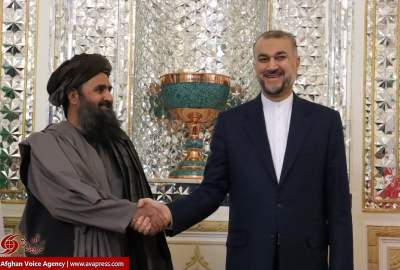 گزارش تصویری/ دیدار و گفت‌وگوی «ملا برادر» و هیأت همراه با وزیر امورخارجه ایران در تهران  