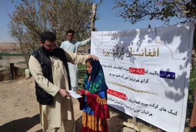 شش میلیون افغانی کمک از سوی بورد کریکت افغانستان و یک نهاد خیریه برای زلزله زدگان هرات
