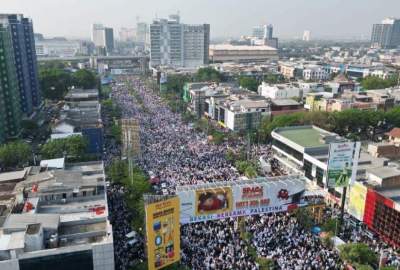 تظاهرات صدها هزار نفر در اندونیزیا در حمایت از فلسطین  <img src="https://cdn.avapress.com/images/video_icon.png" width="16" height="16" border="0" align="top">