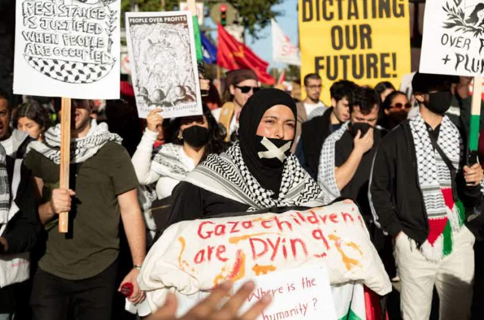 Activists gather outside APEC summit in San Francisco to condemn Israeli genocide in Gaza