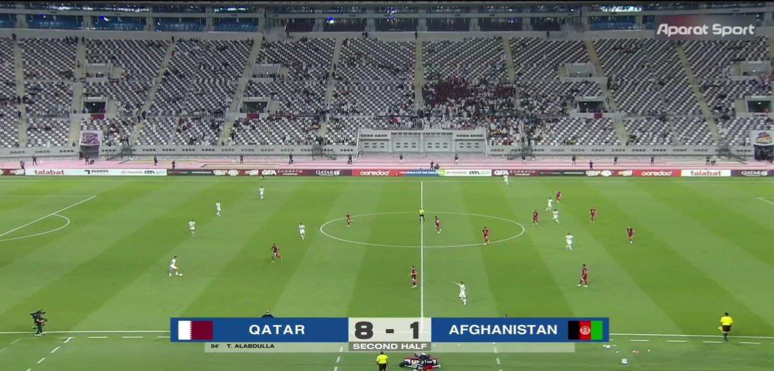 شکست سنگین تیم ملی فوتبال افغانستان مقابل تیم ملی قطر
